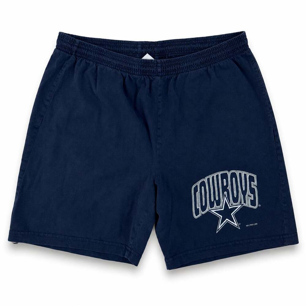 True Fan Dallas Cowboys NFL Pro Line Navy French Terry Shorts Size L